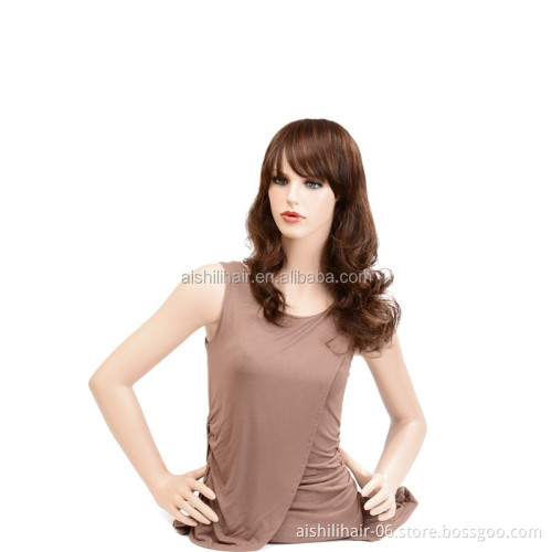 high quality fashion long curly hair periwig hairpiece front lace synthetic women wigs body wave hair wigs